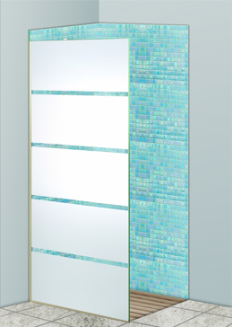 Shower Panel with Frosted Glass Geometric Grand Design by Sans Soucie