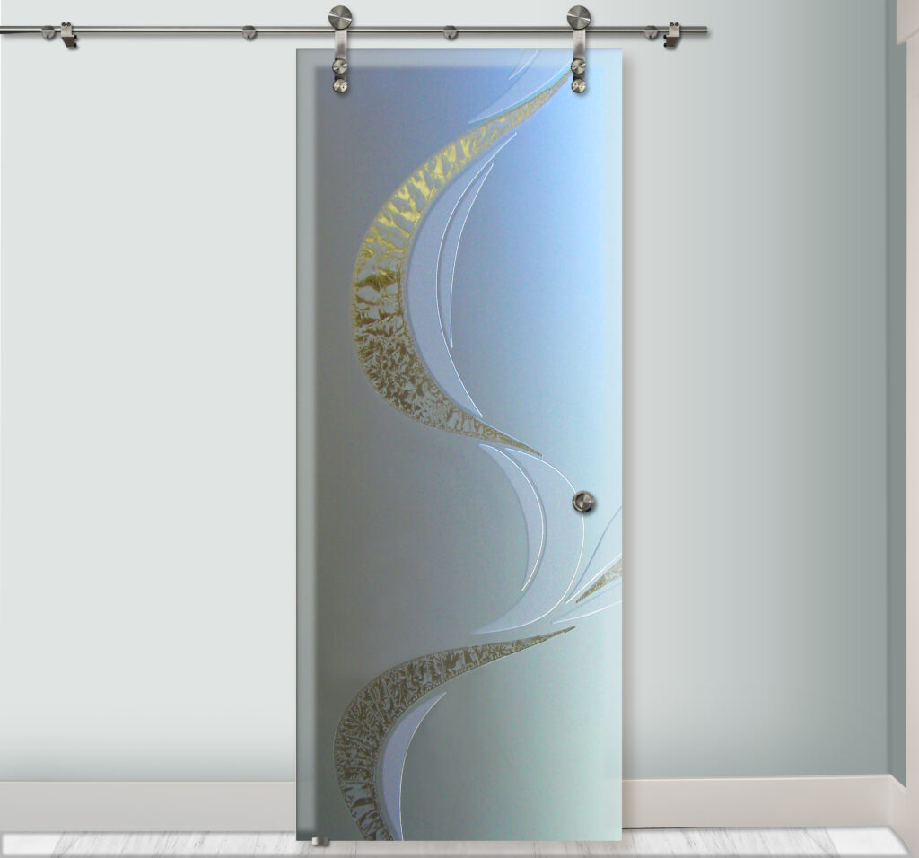 Sliding barn door for small closets