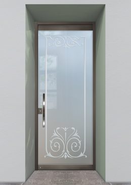 Handmade Sandblasted Frosted Glass Exterior Glass Door for Private Featuring a Traditional Design Elegant by Sans Soucie