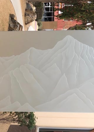 Partition with sandblast Frosted Glass Design Art Glass Featuring Sandblast Etched Glass by Sans Soucie