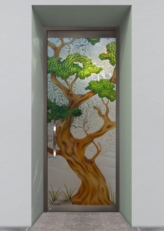 All Glass Front Door with sandblast Frosted Glass Design Art Glass Featuring Sandblast Etched Glass by Sans Soucie