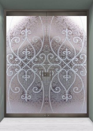 All Glass Front Door with sandblast Frosted Glass Design Art Glass Featuring Sandblast Etched Glass by Sans Soucie