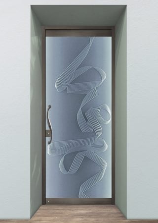 All Glass Front Door with sandblast Frosted Glass Design Art Glass Featuring Sandblast Etched Glass by Sans Soucie