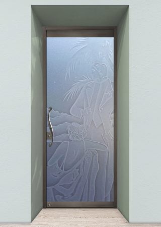 All Glass Front Door with sandblast Frosted Glass Design Art Glass Featuring Sandblast Etched Glass by Sans Soucie