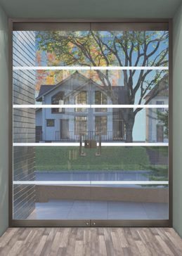 Exterior Glass Door with Frosted Glass Geometric Grand Design by Sans Soucie