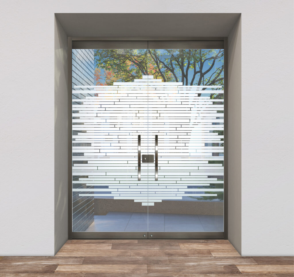 Durable full glass exterior doors engineered with tempered safety glass. Premium frameless glass doors combining modern design and safety