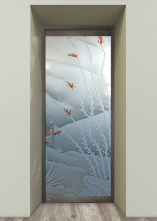 All Glass Front Door with sandblast Frosted Glass Design Art Glass Featuring Sandblast Etched Glass by Sans Soucie