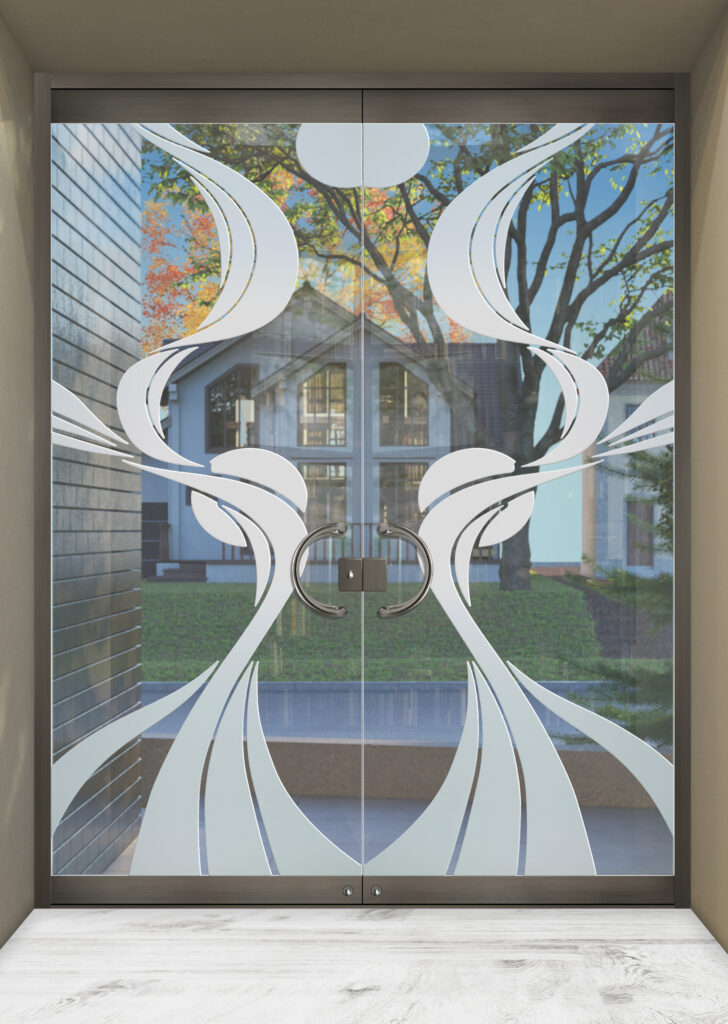 Frameless glass doors