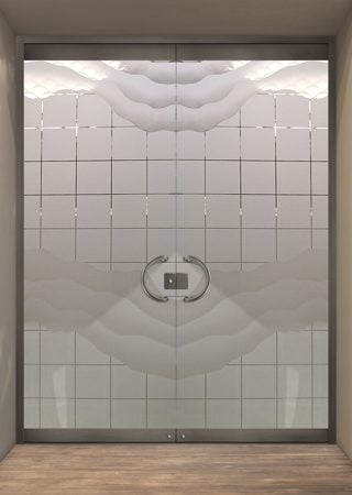 All Glass Front Door with sandblast Frosted Glass Design Art Glass Featuring Sandblast Etched Glass by Sans Soucie