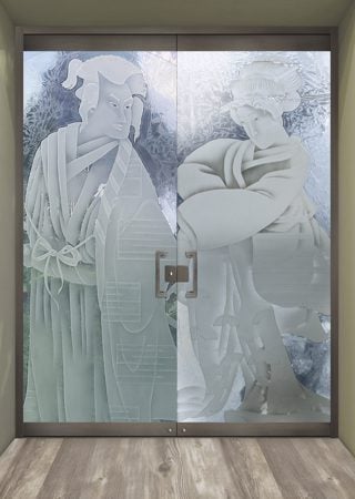 All Glass Front Door with sandblast Frosted Glass Design Art Glass Featuring Sandblast Etched Glass by Sans Soucie
