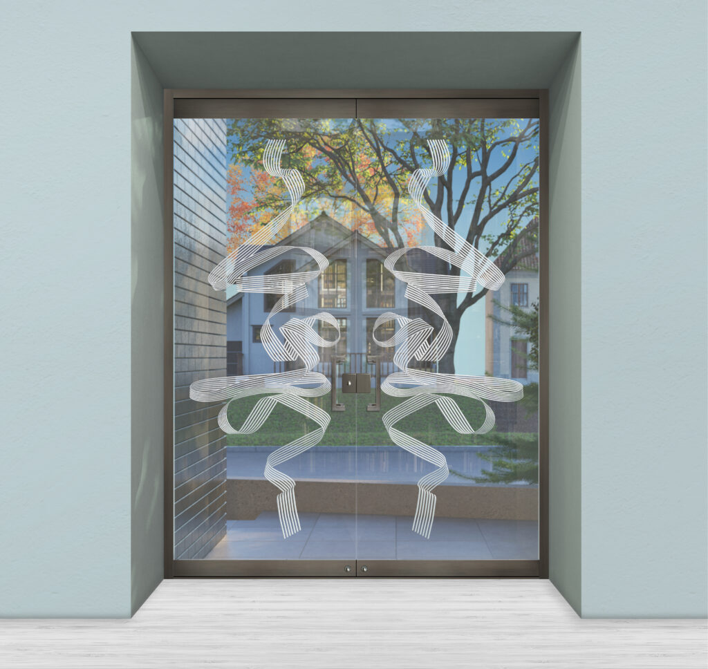 Frameless exterior glass doors for commercial spaces