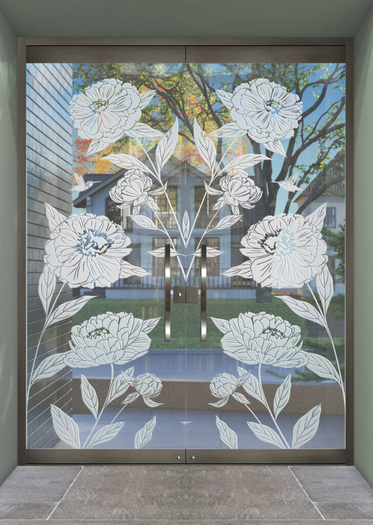 Commercial exterior doors glass design
