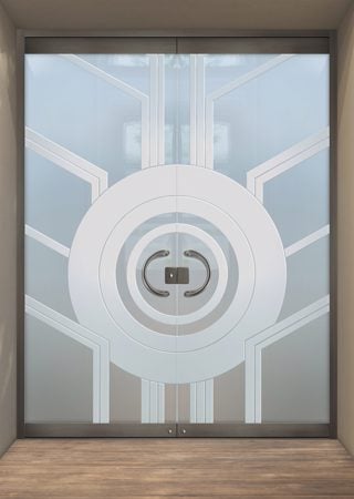 All Glass Front Door with sandblast Frosted Glass Design Art Glass Featuring Sandblast Etched Glass by Sans Soucie