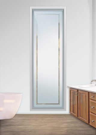 Window with Frosted Glass Borders 2 Pinstripe Border Design by Sans Soucie