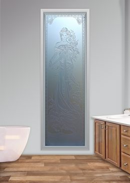 Window with Frosted Glass Portraitures Printemps Design by Sans Soucie