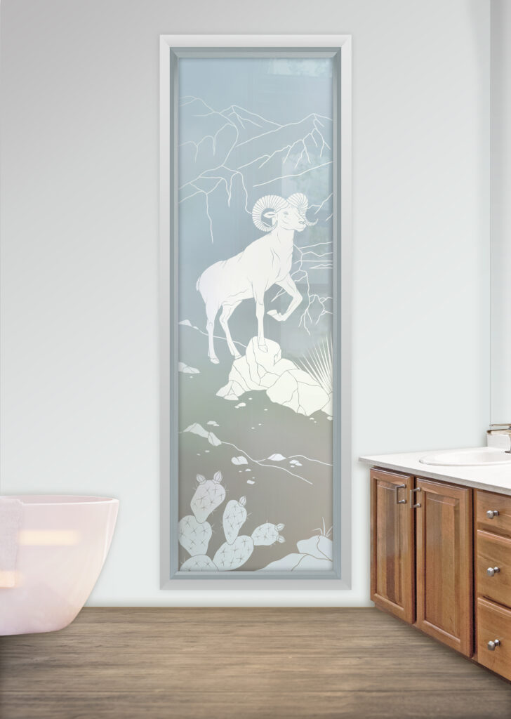 Privacy option for bathroom windows