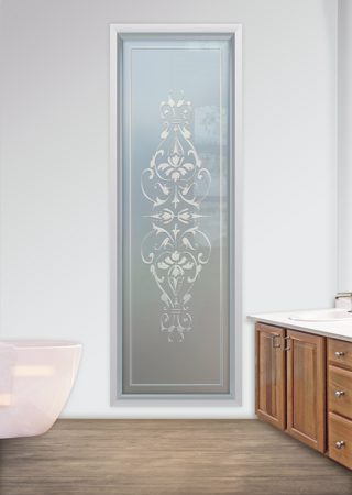 Window with sandblast Frosted Glass Design Art Glass Featuring Sandblast Etched Glass by Sans Soucie