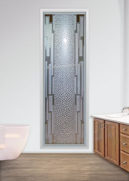 Window with Frosted Glass Wildlife Cheetah Bars Design by Sans Soucie