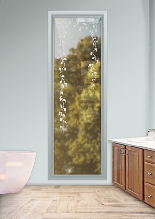 Window with sandblast Frosted Glass Design Art Glass Featuring Sandblast Etched Glass by Sans Soucie