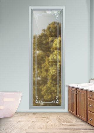 Window with Frosted Glass Borders Florence Border Design by Sans Soucie