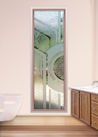 Window with sandblast Frosted Glass Design Art Glass Featuring Sandblast Etched Glass by Sans Soucie