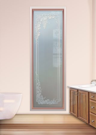 Window with sandblast Frosted Glass Design Art Glass Featuring Sandblast Etched Glass by Sans Soucie