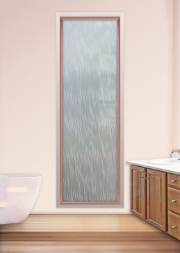 Window with Frosted Glass Patterns Water Trails Design by Sans Soucie