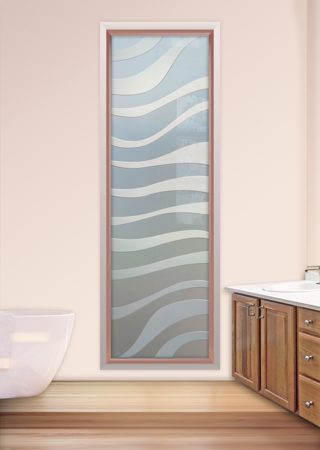 Window with Frosted Glass Wildlife Zebra Stripes Design by Sans Soucie