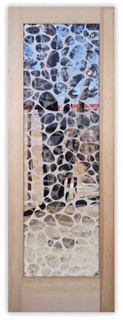 Interior Door showcasing a Frosted Glass Patterns Design with Sandblast Etched Glass Art by Sans Soucie Web Design