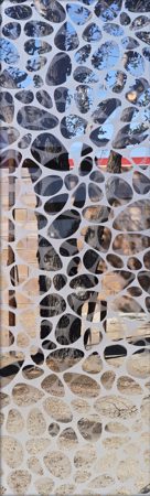 Door Glass Insert showcasing a Frosted Glass Patterns Design with Sandblast Etched Glass Art by Sans Soucie Web Design