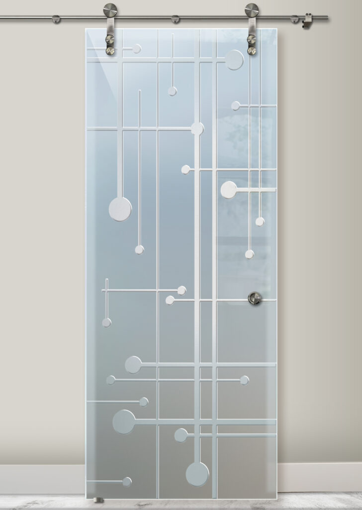 A modern sliding barn door crafted by skilled artisans.