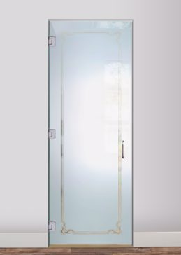 Interior Glass Door with Frosted Glass Borders Florence Border Design by Sans Soucie