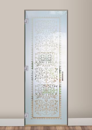 Interior Glass Door with sandblast Frosted Glass Design Art Glass Featuring Sandblast Etched Glass by Sans Soucie