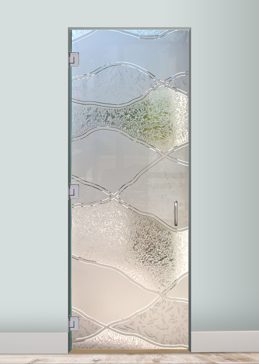 Interior Glass Door with Frosted Glass Abstract Abstract Hills Design by Sans Soucie