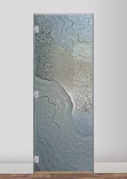 Interior Glass Door with Frosted Glass Abstract Metamorphosis Design by Sans Soucie