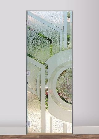 Shower Door with sandblast Frosted Glass Design Art Glass Featuring Sandblast Etched Glass by Sans Soucie