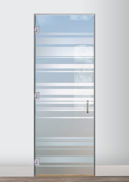 Interior Glass Door with Frosted Glass Geometric Barcodes Design by Sans Soucie