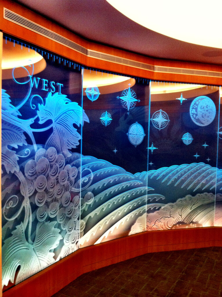 Tempered glass decorative architectural features
