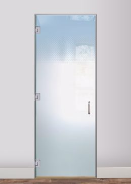 Art Glass Interior Glass Door Featuring Sandblast Frosted Glass by Sans Soucie for Private with Geometric Gradient Design