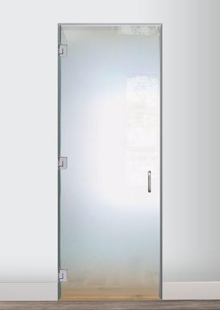 Interior Glass Door featuring Frosted Glass Design Etched Glass by Sans Soucie Art Glass with Custom Abstract Design Fade Out