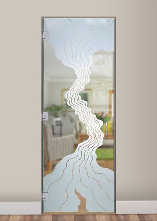 Interior Glass Door with sandblast Frosted Glass Design Art Glass Featuring Sandblast Etched Glass by Sans Soucie