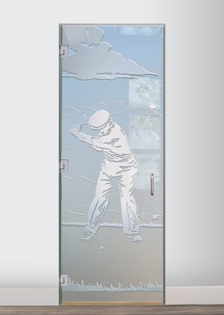 Interior Glass Door with Frosted Glass Desert Desert Golfer Design by Sans Soucie