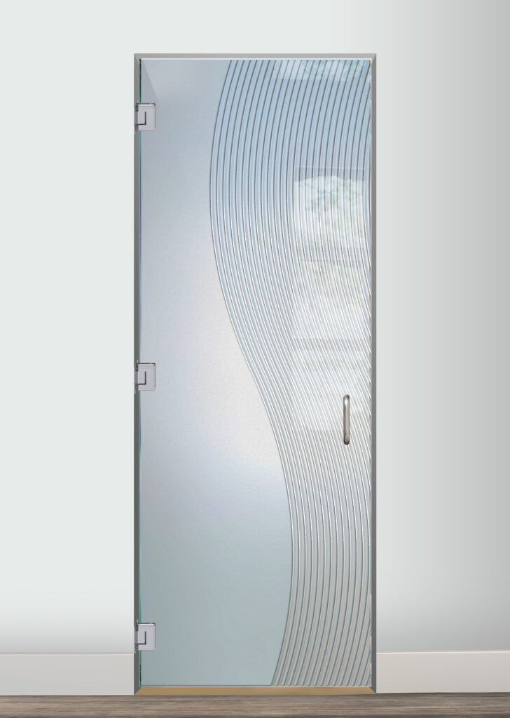 all glass frameless pantry door sans soucie