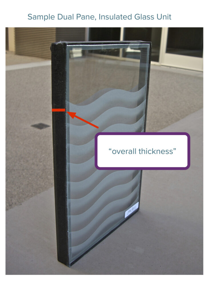 Sample dual pane, insulated glass unit