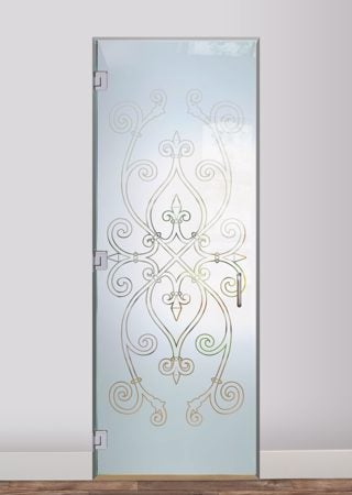Interior Glass Door with sandblast Frosted Glass Design Art Glass Featuring Sandblast Etched Glass by Sans Soucie