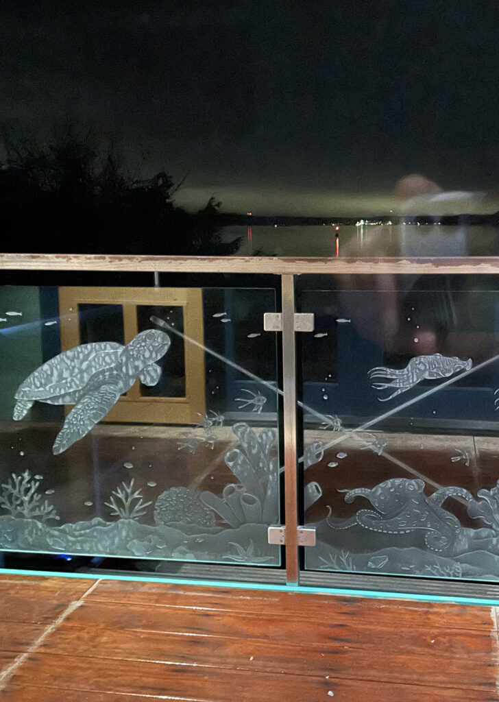 Tempered glass railings
