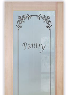 Pantry Door with Frosted Glass Traditional Lenora Design by Sans Soucie