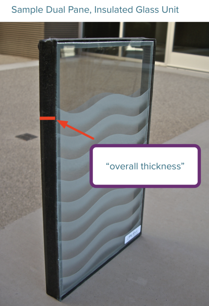 Sample dual-pane insulated glass unit