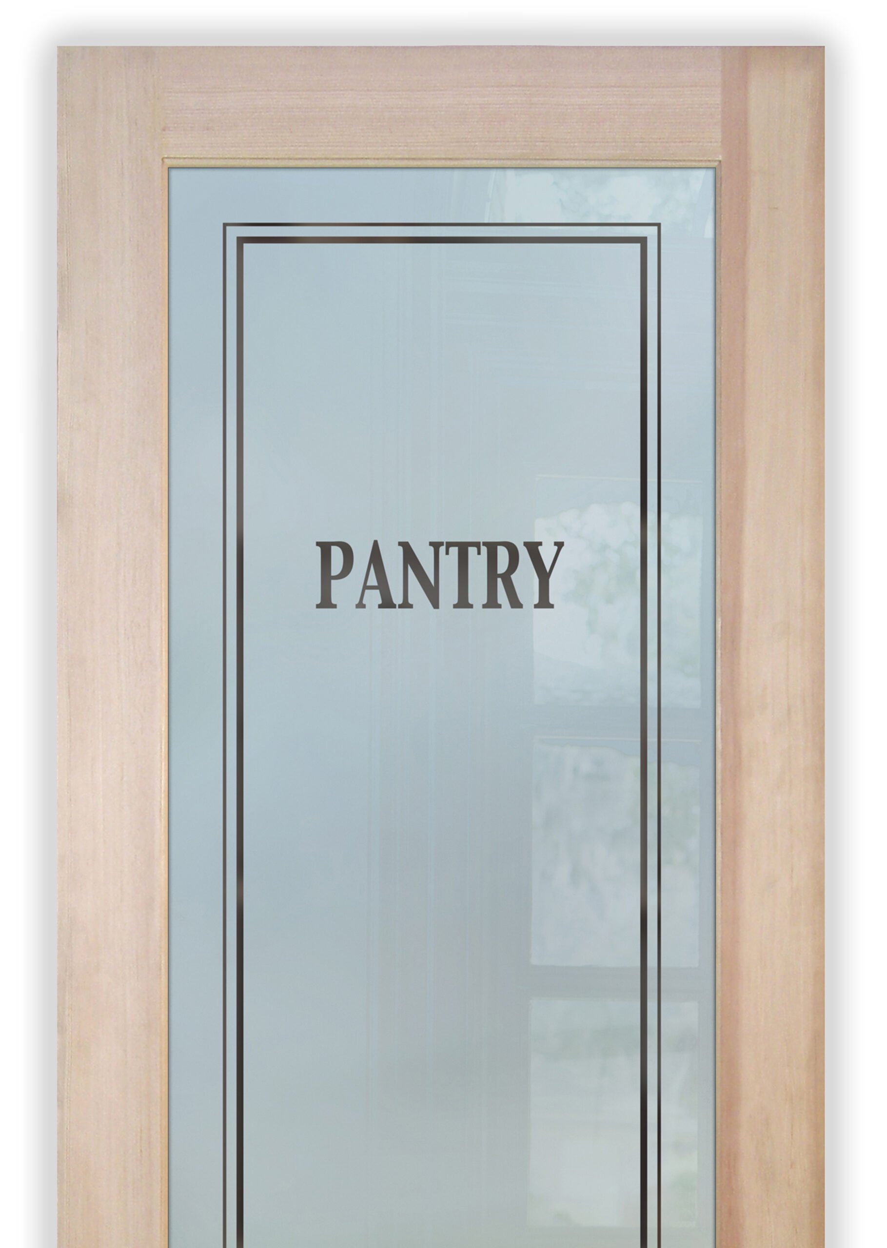 Frosted glass pantry deals door