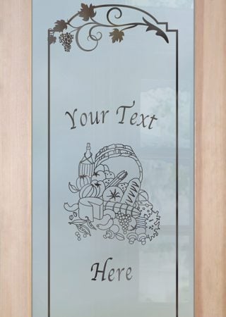Pantry Door with sandblast Frosted Glass Design Art Glass Featuring Sandblast Etched Glass by Sans Soucie